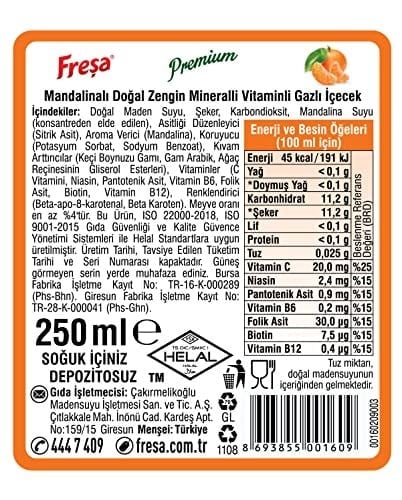 Freşa Premium Mandalina (24 x 250ml)