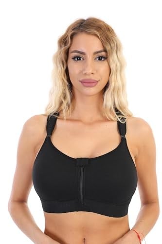 Freshness 4921 Balensiz Desteksiz Önden Fermuarlı Sütyen SİYAH 95D