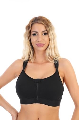 Freshness 4921 Balensiz Desteksiz Önden Fermuarlı Sütyen SİYAH 75C