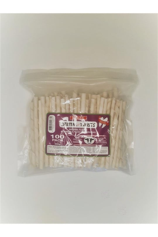 Freshy Dental Twists - Köpek Sütlü Burgu Çubuk - 100lü Mega Paket