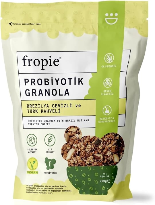 Fropie Brezilya Cevizi & Türk Kahvesi Probiyotik Granola -200 g