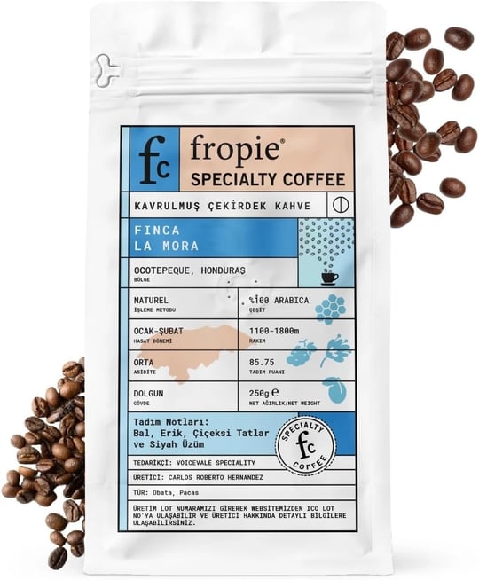 Fropie Finca La Mora Kavrulmuş Nitelikli Kahve Çekirdeği-Honduras-250 g