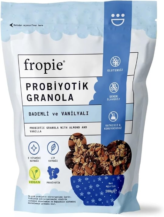 Fropie Probiyotik Granola - Badem & Vanilya 200 gr