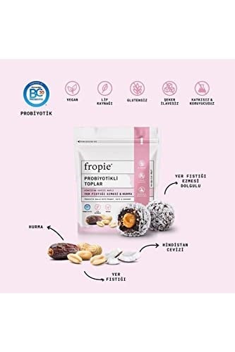 Fropie Probiyotik Topları - Hindistan Cevizi Kaplı & Yer Fıstığı Ezmeli 80 gr