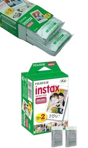 Fujifilm 16437396 Instax Mini Twin Pack Resim Formatı, Anında Gün Işığı Filmi, 3lü Paket (60 Çekim)