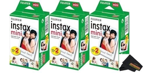 Fujifilm 16437396 Instax Mini Twin Pack Resim Formatı, Anında Gün Işığı Filmi, 3lü Paket (60 Çekim)