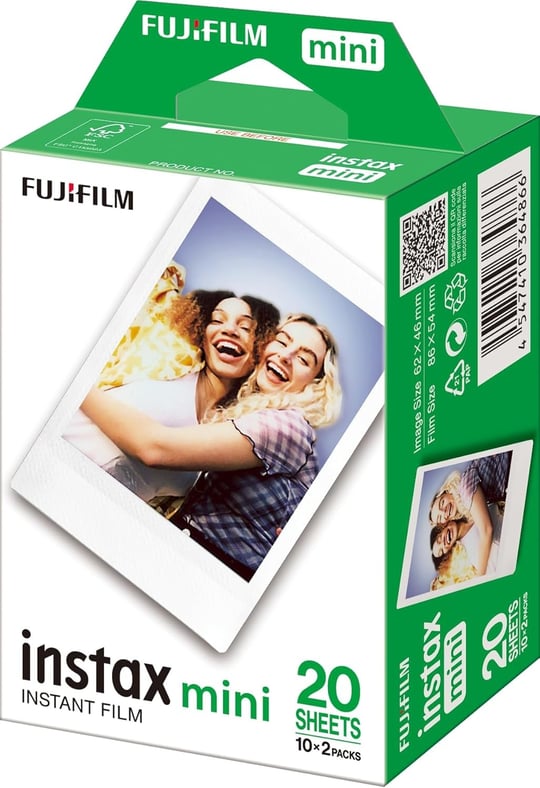 Fujifilm Instax Mini Film Çift, 20 adet