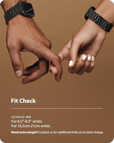 Fullmosa-Fullmosa Apple Watch Kayışlarıyla Uyumlu Serisi 8 7 45mm Ultra 49mm Serisi 6 SE/SE2 5 4 44mm Serisi 3 42mm Metal Paslanmaz Çelik Yedek iWatch Bantları Siyah ve Koruyucu Kılıf