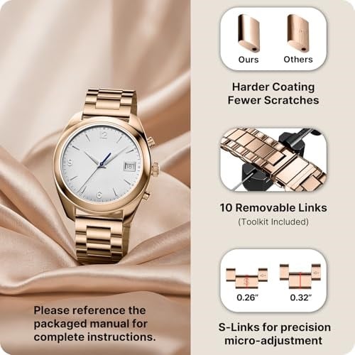 Fullmosa Paslanmaz çelik saat kayışı, 16 mm, 18 mm, 19 mm, 20 mm, 22 mm, 24 mm, metal saat kayışı, hızlı kilitli, kadın ve erkek için uygundur - Bedenler: 18 mm, 18mm, 20 mm, 20mm, 22 mm
