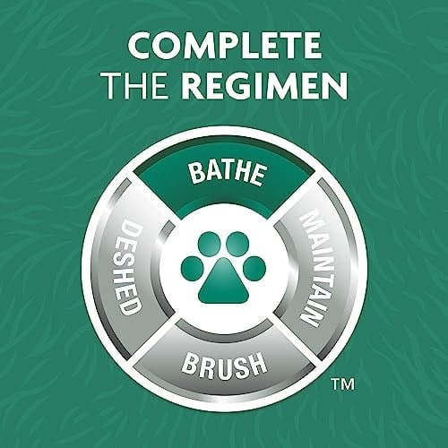 FURminator Banyo Fırçası, Köpek Banyo Fırçası, Evcil Hayvan Saçlarını Gevşetir, Şampuan ve Saç Kremi Dağıtır, Gri