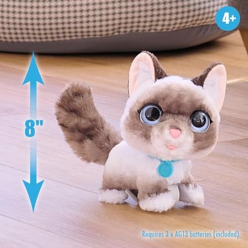 furReal Wag-A-Lots Kitty interaktif oyuncak, 20 cm büyüklüğünde, ses efektli zıplayan pelüş kedi, yumuşak pelüş hayvan, 4 yaşından itibaren Just Play