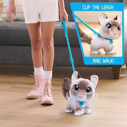 furReal Wag-A-Lots Kitty interaktif oyuncak, 20 cm büyüklüğünde, ses efektli zıplayan pelüş kedi, yumuşak pelüş hayvan, 4 yaşından itibaren Just Play
