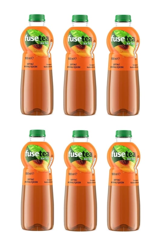 Fuse Tea Şeftali Aromalı Soğuk Çay, 1 Lt, 6lı Paket