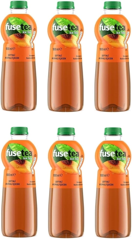 Fuse Tea Şeftali Aromalı Soğuk Çay, 1 Lt, 6lı Paket