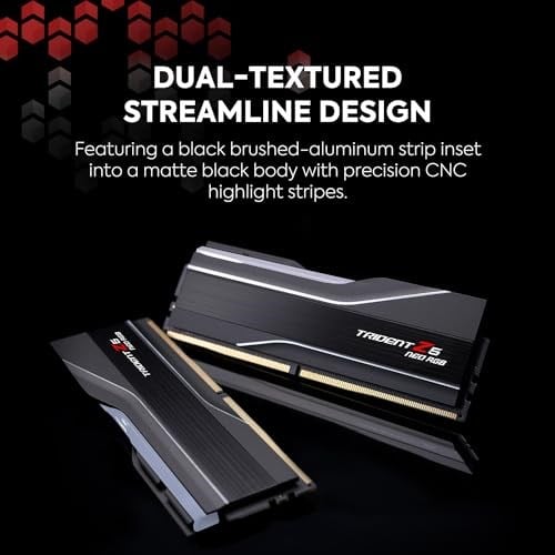 G.SKILL Trident Z5 Neo RGB Serisi (AMD Expo) DDR5 RAM 32GB (2x16GB) 6400MT/s CL32-39-39-102 1.40V Masaüstü Bilgisayar Belleği UDIMM - Mat Siyah (F5-6400J3239G16GX2-TZ5NR)