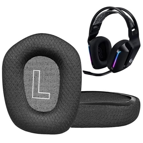 G733 Earpads Yedek Kulak Pedleri Yastıklar Bardaklar Muffs Aksesuarları Logitech G733 Oyun Kulaklığı Parçaları ile Uyumlu. (Siyah Pedler)