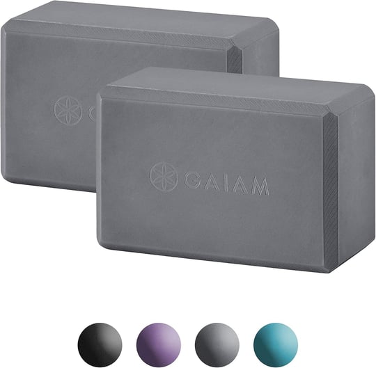 Gaiam Essentials Yoga Block (Set Of 2) – Supportive, Soft Non-Slip Foam Surface For Yoga, Pilates, Meditation