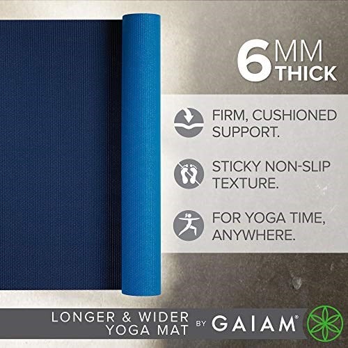 Gaiam Her Türlü Yoga, Pilates ve Zemin Egzersizleri için Baskı Yoga Minderi, Kaymaz Egzersiz ve Fitness Minderi