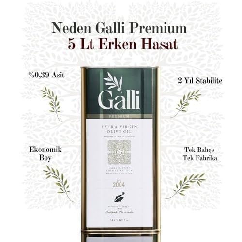 Galli Premium 5 Litre Teneke Soğuk Sıkım Zeytinyağı
