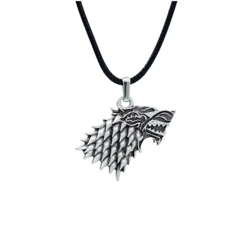 Game Of Thrones Kurt Deri ip Kolye - Gümüş Kaplama - Kadın Erkek Kolye - No:834