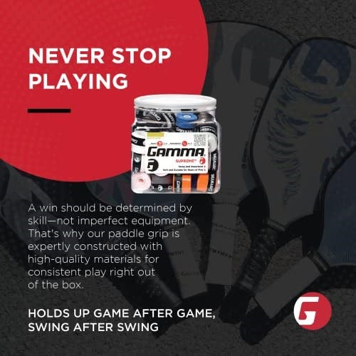 GAMMA Sports Supreme Overgrip, Tenis OG, Pickleball, Beyzbol, Hokey, Avcılık, Padel, Çeşitli Renk ve Paket Boyutu Seçenekleri için Gü - Seçenekler: Supreme Tour Pack 15li beyaz, 60 adet, Jar of 60...