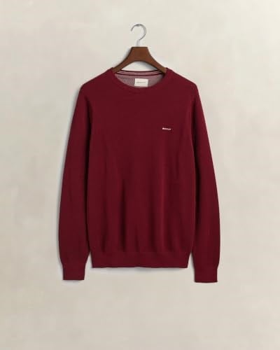 GANT Erkek Bordo Regular Fit Bisiklet Yaka Kazak