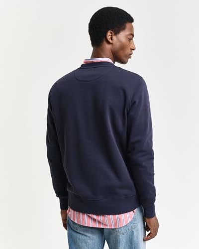 GANT Erkek Lacivert Regular Fit Bisiklet Yaka Sweatshirt
