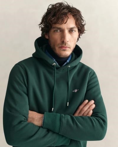 GANT Erkek Yeşil Regular Fit Kapüşonlu Sweatshirt
