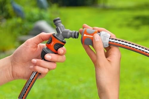 Gardena 2934-20 3 yönlü Y Kaplini, Hortum dalları için, Hortum uzunluğu boyunca bağlantılar, Tek Su Kaynağının Eşzamanlı Kullanımı için 19 mm (3/4 inç) Hortumlara uyarlama