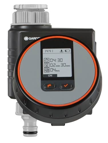 Gardena Flex sulama kumandası: Balkon ve teras için otomatik ve zaman tasarruflu sulama, kolay kullanım, Water Now fonksiyonu (1890 – 20) - Seçenekler: Sulama kontrolü Flex, Sulama kumandası Select