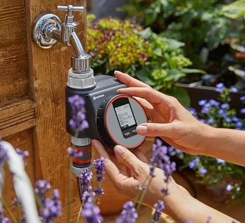 Gardena Flex sulama kumandası: Balkon ve teras için otomatik ve zaman tasarruflu sulama, kolay kullanım, Water Now fonksiyonu (1890 – 20) - Seçenekler: Sulama kontrolü Flex, Sulama kumandası Select