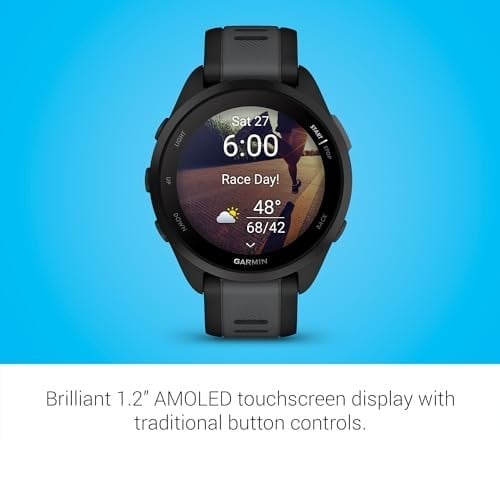 Garmin Forerunner 165, Siyah,Slate Gri