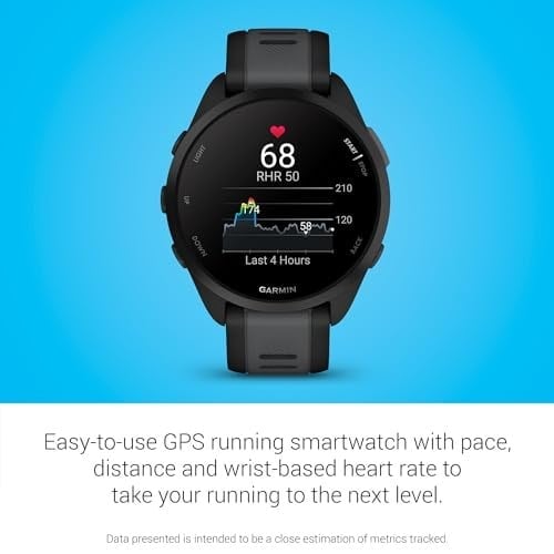 Garmin Forerunner 165, Siyah,Slate Gri