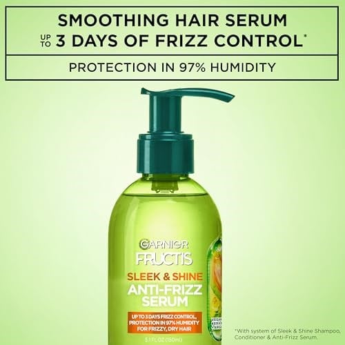 Garnier Fructis Şık ve Parlaklık Antifrizz Serum, Kıvrımlı, Kuru, Yönetilemez Saç, 5,1 fl; oz.