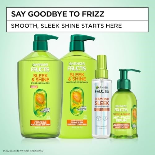 Garnier Fructis Şık ve Parlaklık Antifrizz Serum, Kıvrımlı, Kuru, Yönetilemez Saç, 5,1 fl; oz.