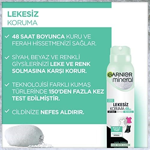 Garnier Mineral Lekesiz Koruma Deodorant 150ml