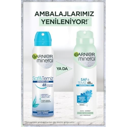 Garnier Mineral Saf & Temiz Deodorant 150 ml