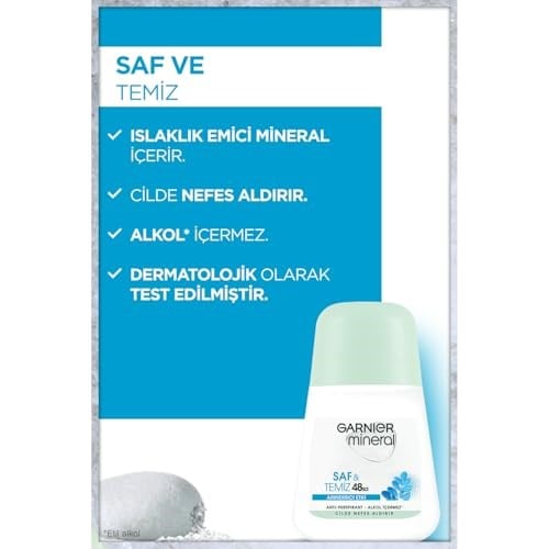 Garnier Mineral Saf&Temiz Arındırıcı Etki Roll-On Deodorant