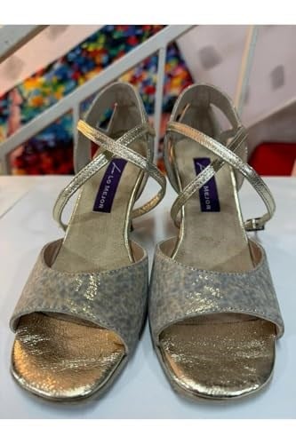Gece Parıltısı TANGO DANS VE SALON AYAKKABISI 8 CM 11 PONT KONİK MODEL KAPALI TOPUK