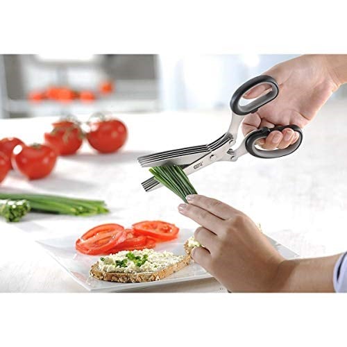 Gefu 12660 Cutare ot makası, temizleme taraklı, 19,4 x 8 x 1,8 cm