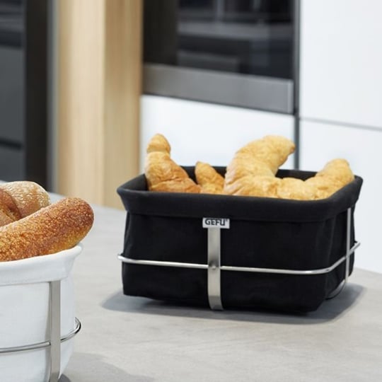 Gefu Paslanmaz Çelik Fonksiyonel Ekmek Sepeti Siyah
