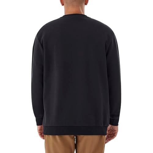 Gem Label Crewneck Erkek Siyah Outdoor Sweatshirt CS0382-010