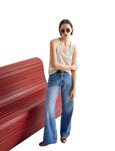 Geniş Paça Kot Pantolon Standart Bel Cepli - Bianca Wide Leg Jeans