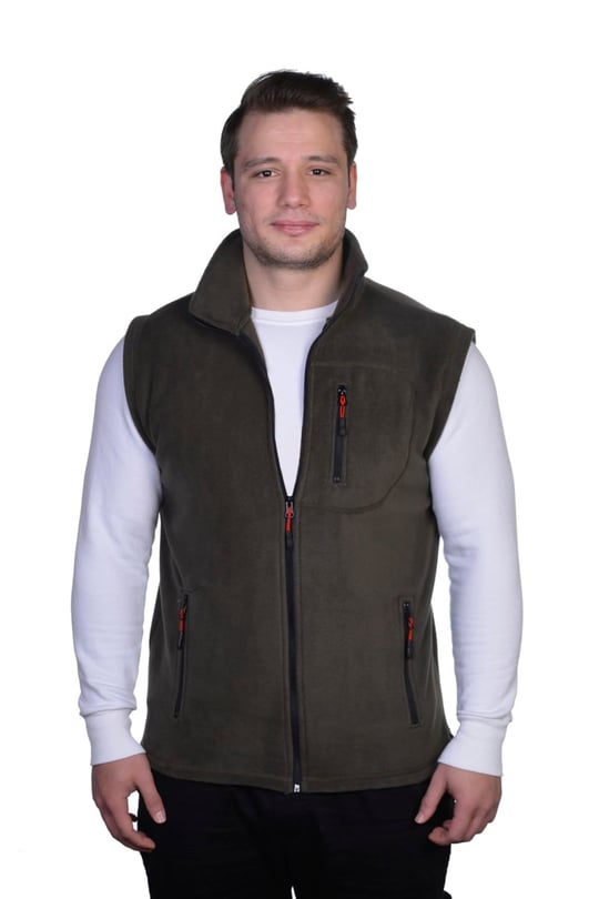 GENIUS STORE Erkek Outdoor Spor Yelek 3 Cepli Polar Yelek