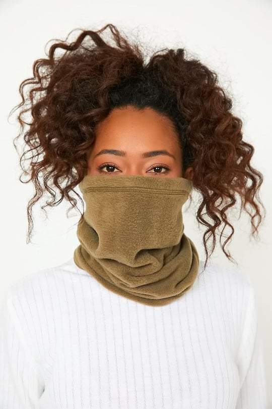 GENIUS STORE Kadın Polar Boyunluk Outdoor Boyunluk (A.HAKİ-BOYUNLUK)