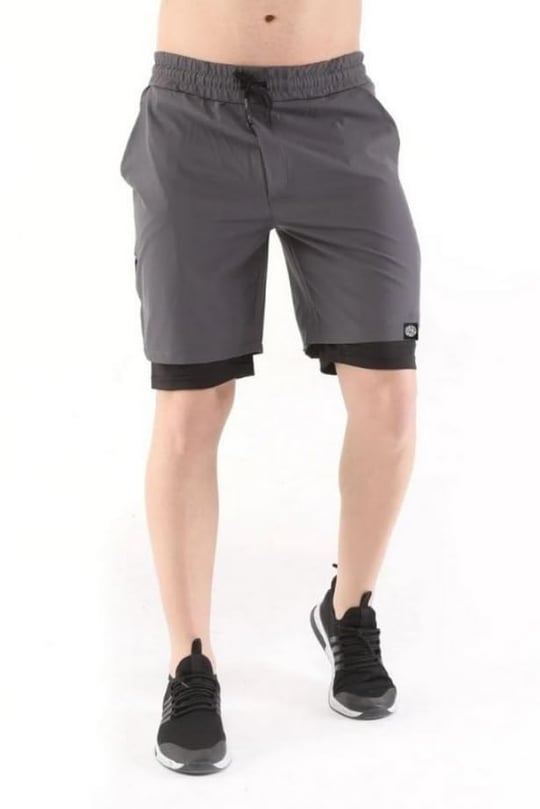 GENIUS STOREErkek Running Hızlı Kuruma Micropoly Antrenman Halısaha Fitness Kısa Taytlı Outdoor Şort