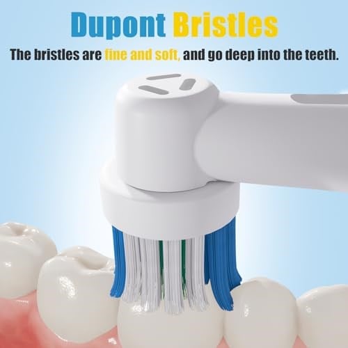 GENKENT Oral B Braun ile Uyumlu 8 Adet Yedek Diş Fırçası Kafaları, Profesyonel Elektrikli Diş Fırçası Başlıkları Oral-B Pro 500/750/1000/1500/3000/3757/5000/7000/7500/8000 için Yedek