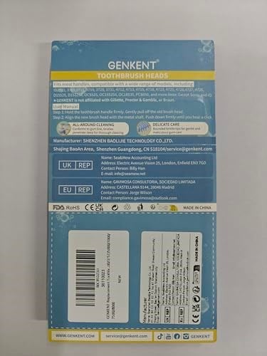 GENKENT Oral-B Braun ile uyumlu yedek diş fırçası başlıkları 12 adet profesyonel elektrikli diş fırçası kafaları fırça kafaları yedek kafa yedek Pro 500/1000/1500/3000/3757/5000/7000/7500/8000