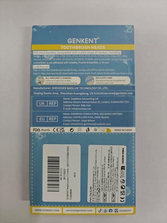 GENKENT Oral-B Braun ile uyumlu yedek diş fırçası başlıkları 12 adet profesyonel elektrikli diş fırçası kafaları fırça kafaları yedek kafa yedek Pro 500/1000/1500/3000/3757/5000/7000/7500/8000