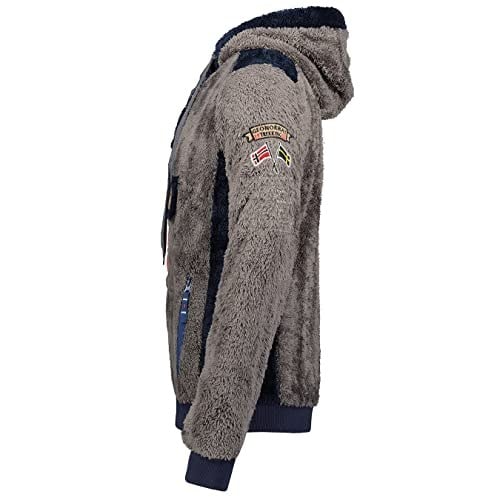 Geographical Norway Gymclass Sherco Men - Kapüşonlu Sweatshirt ve Kanguru Çanta Erkekler için Logo Sweatshirt - Erkekler için - Sweat Shirt Hoody uzun kollu, koyu gri, XXL XXL